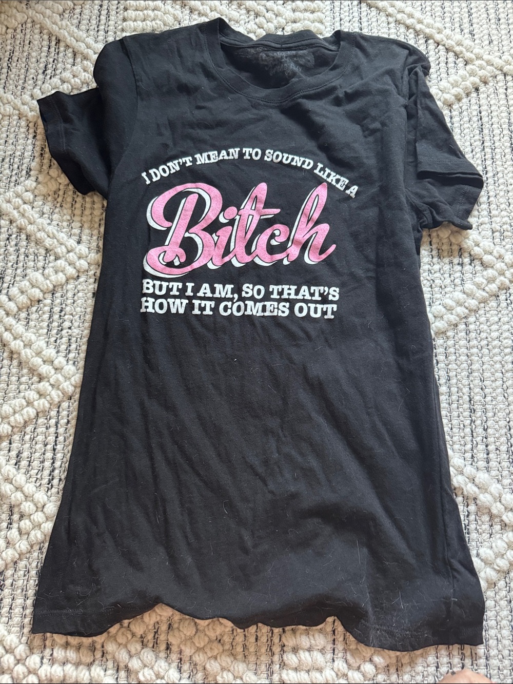 Spencer's Black Tee with Light Gray Lip & Script Logo
